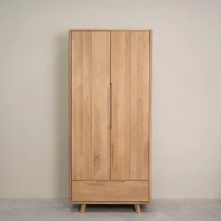 Armoire 2 portes en bois massif Suède - VESKOR