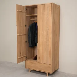 Armoire 2 portes en bois massif Suède - VESKOR