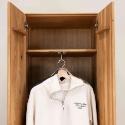 Armoire 2 portes en bois massif de chêne Genève - NordicStory