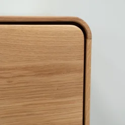 Banc avec rangement en bois massif de chêne Genève - NordicStory