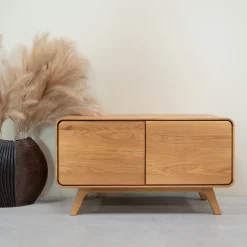 Banc avec rangement en bois massif de chêne Genève - NordicStory