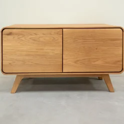 Banc avec rangement en bois massif de chêne Genève - NordicStory