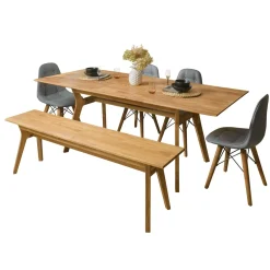 Banc en bois massif de chêne Harold – NordicStory