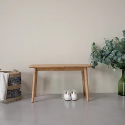 Banc ou table basse en bois massif de chêne Malmo - VESKOR
