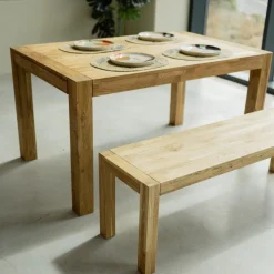 Banc rustique en bois massif de chêne Provence - NordicStory