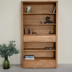Bibliothèque en bois massif de chêne Elsa 2 - NordicStory