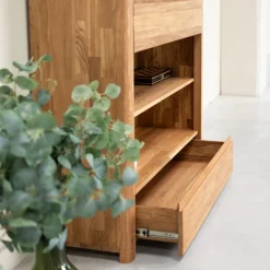 Bibliothèque en bois massif de chêne Elsa 2 - NordicStory