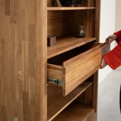 Bibliothèque en bois massif de chêne Elsa 2 - NordicStory