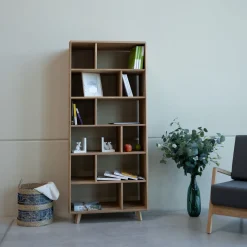 Bibliothèque en bois massif Suède 1 – VESKOR