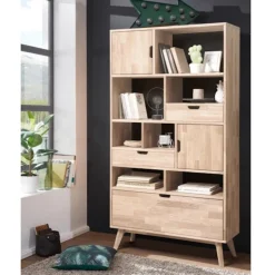 Bibliothèque en bois massif de chêne Escandi 3 - NordicStory