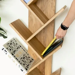 Bibliothèque sur pied en bois massif de chêne Bergen - VESKOR