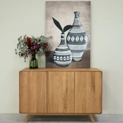 Buffet 3 portes en bois massif de chêne Genève 2 - NordicStory