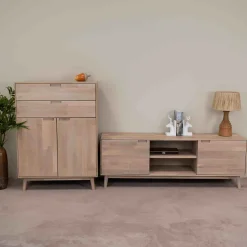 Buffet commode en bois massif de chêne Escandi 2 - NordicStory