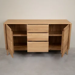 Buffet commode en bois massif de chêne Oxford 3.2.3 - NordicStory