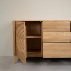 Buffet commode en bois massif de chêne Oxford 3.2.3 - NordicStory