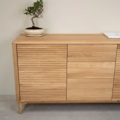 Buffet commode en bois massif de chêne Oxford 3.2.3 - NordicStory
