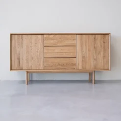 Buffet commode en bois massif de chêne Kodama 3 - VESKOR