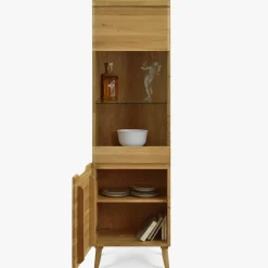Buffet vitrine en bois massif de chêne Milan 1 - NordicStory