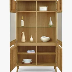Buffet vitrine en bois massif de chêne Milan 2 - NordicStory