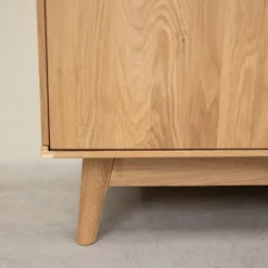 Buffet vitrine en bois massif de chêne Escandi Atelier 3 - NordicStory