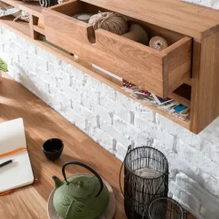 Bureau console en bois massif de chêne Einstein II - NordicStory