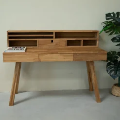 Bureau console en bois massif de chêne Einstein II - NordicStory
