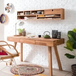 Bureau console en bois massif de chêne Einstein II - NordicStory