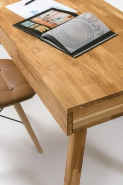 Bureau console en bois massif de chêne Einstein I - NordicStory