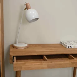 Bureau console en bois massif de chêne Escandi - NordicStory