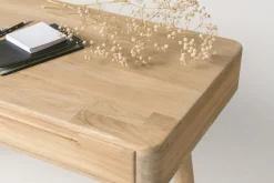 Bureau console en bois massif de chêne Escandi - NordicStory