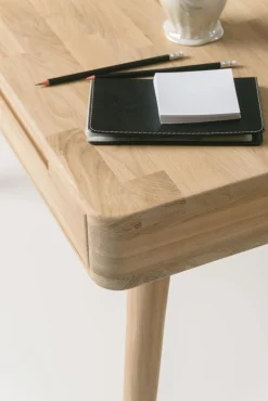 Bureau console en bois massif de chêne Escandi - NordicStory