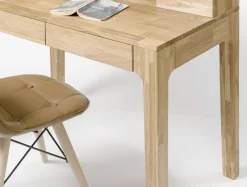 Bureau console en bois massif de chêne Axel II – NordicStory