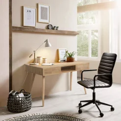 Bureau console en bois massif de chêne Escandi 5 - NordicStory