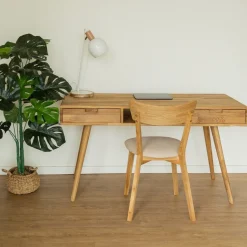 Bureau console en bois massif de chêne Escandi 5 - NordicStory