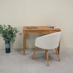 Bureau console en bois massif de chêne Axel I - NordicStory
