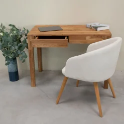Bureau console en bois massif de chêne Axel I - NordicStory