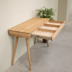 Bureau console en bois massif de chêne Escandi Atelier – NordicStory