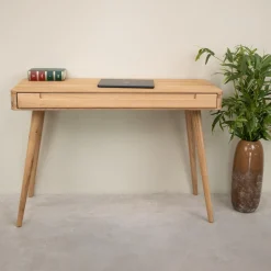 Bureau console en bois massif de chêne Escandi Atelier – NordicStory