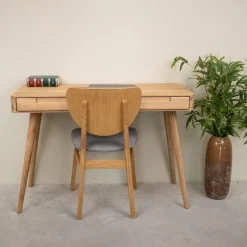 Bureau console en bois massif de chêne Escandi Atelier – NordicStory