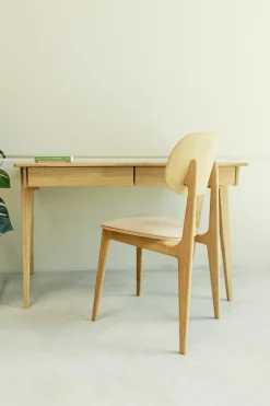 Bureau console en bois massif de chêne Berg - NordicStory