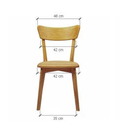 Chaise de salle à manger en bois massif de chêne Diana – Lot de 2 ou 4 chaises - NordicStory