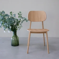 Chaise de salle à manger en bois massif de chêne Varde – Lot de 2 ou 4 chaises - NordicStory