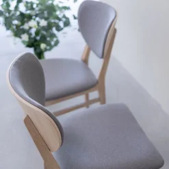 Chaise de salle à manger en bois massif de chêne blanchi Nova – Lot de 2 ou 4 chaises - NordicStory