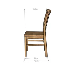 Chaise de salle à manger en bois massif de chêne Provence – Lot de 2 ou 4 chaises - NordicStory