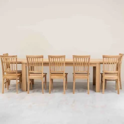 Chaise de salle à manger en bois massif de chêne Provence – Lot de 2 ou 4 chaises - NordicStory