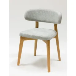 Chaise en bois massif de chêne Claus, revêtement Gris/Marron - Lot de 2 ou 4 chaises - VESKOR