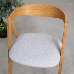 Chaise en bois massif de chêne naturel Oscar, revêtement - Lot de 2 ou de 4 chaises - VESKOR