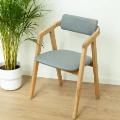 Chaise en bois massif de chêne Soho, revêtement - Lot de 2 ou 4 chaises - VESKOR