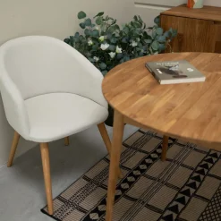 Chaise en bois massif de chêne Ana, revêtement - VESKOR