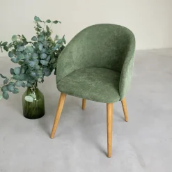 Chaise en bois massif de chêne Ana, revêtement - VESKOR